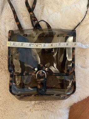 Transparent Black and Brown Women's Backpack